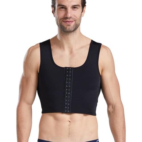 Men Slimming Body Shaper Vest Chest Compression Shirt Bust Back Slim Tank Top Undershirt Seamless Corrective Posture Vest Corset