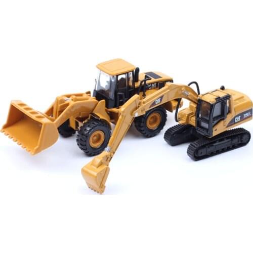 Diecast 1:87 CAT Bulldozer Excavator Simulation Car Model Engineering Vehicle Collection Decoration Ornaments Display Gifts