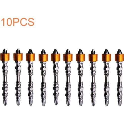 10pcs/set Strong Magnetic Screwdriver Bit Set 65mm Phillips Electronic Screwdriver Bits For Plasterboard Drywall Screw Driver