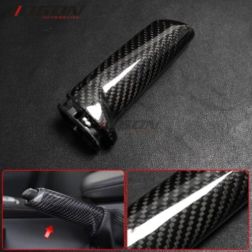 Accessories For BMW 3 series 4 series M3 M4 F80 F82 F30 F31 F32 F33 F34 E46 E90 E92 E60 E39 Carbon Fiber Handbrake Sleeve Trim