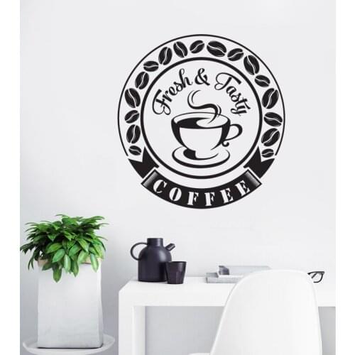 Coffee Shop Sticker Milk tea Decal Cafe Cup Poster Vinyl Art Wall Decor Mural Decoration Break Bread Glass Decals