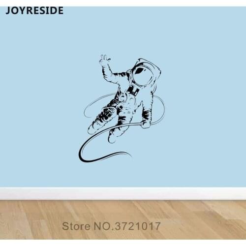 JOYRESIDE Astronaut Wall Spaceman Space Decal Vinyl Sticker Decor Kids Baby Girl Boy Room Bedroom Interior Art Design Mural A504