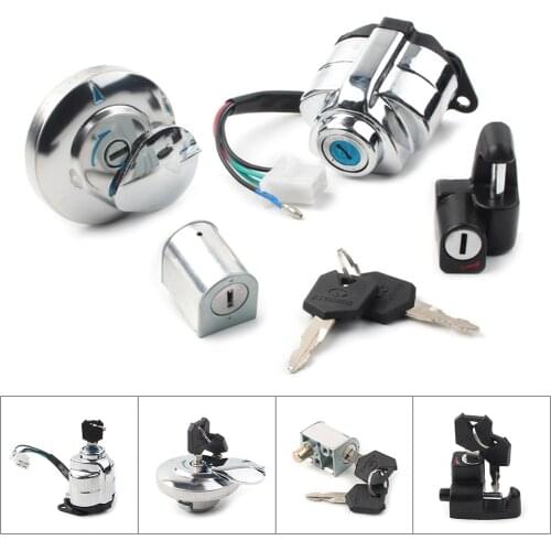 1Set Motorcycle Ignition Switch Gas Cap Helmet Lock Set For Honda VT250 Shadow VT400 VT600 VT750 Aluminum Alloy