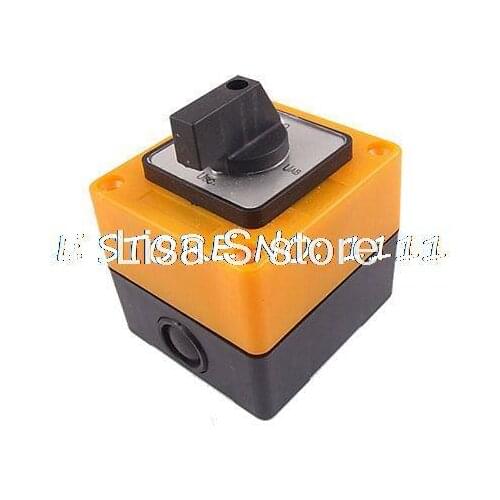 Plastic Encased Voltmeter Rotary Changeover Switch Control Station Box