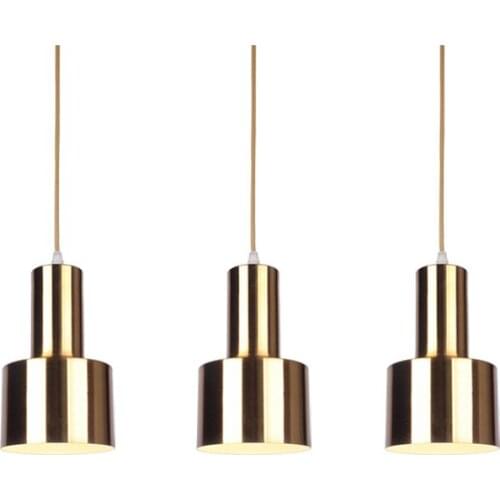 Modern Nordic ins copper-colored iron small pendant lamp restaurant lamp bedroom bedside indoor pendant lamp