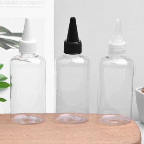 50pcs 100ml Empty Plastic Bottle Transparent Bottle Empty Plastic Cosmetic Container Squeeze Bottle with Tip Cap