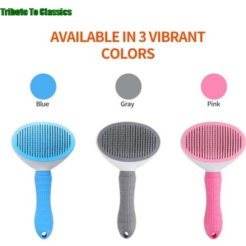Removal Comb Pet Comb Brush Grooming Cats Hair Remove Selfcleaning Flea Comb for Dogs Grooming Toll Automatic Hair Brush Trimmer