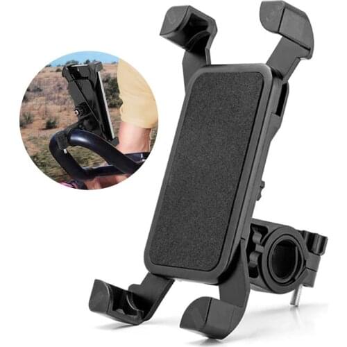 360 Degree Rotatable Bicycle Mobile Phone Holder Motorcycle Bicycle Handlebar Mount Holder Clip Type Adjustable Mounted Bracket