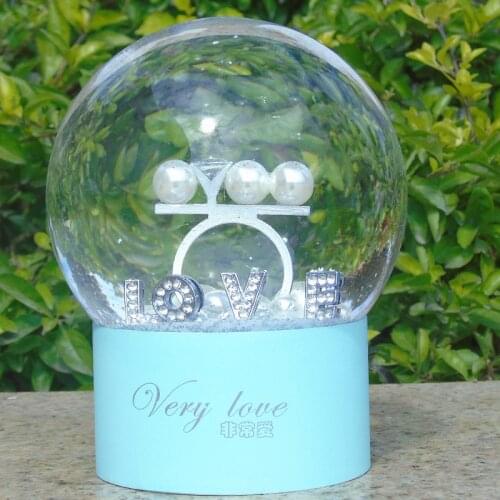 Christmas Gift Snow Globe Crystal ball music box glass merry-go-round Valentines Day gift
