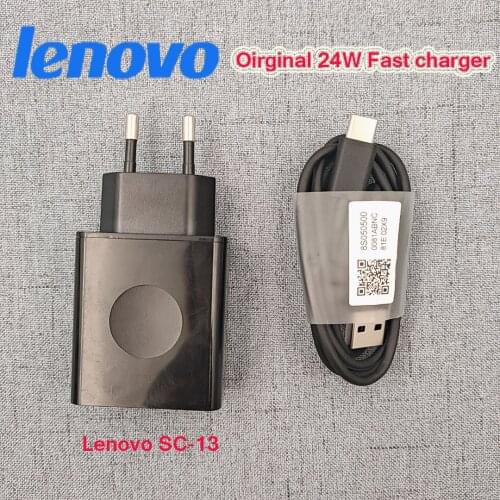 Lenovo Fast Charger 24W EU Travel Wall Adapter Micro USB/Type C Cable For Lenovo Edge 2 S5 Pro GT Z6 Z5 Pro K5s Z3 Z2 K10 Plus