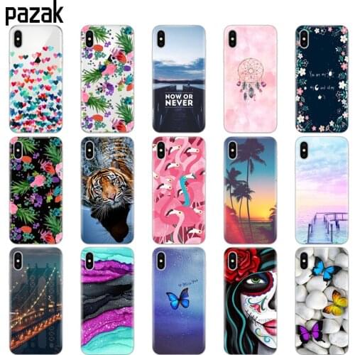 Silicone Cover Phone Case For iphone X XS XR Case for iphone xs max coque etui bumper back cover protective clear phone painting