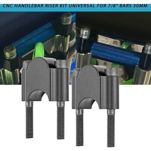 Universal CNC Aluminum Motorcycle Handlebar Riser Kit 7/8" 30mm Bar Clamps For Bmw Suzuki Honda Yamaha ATV Dirt Bike Motorcycle