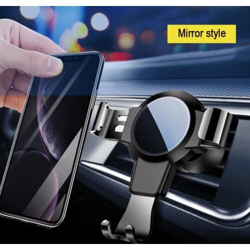 Universal Car Gravity Phone Holder Clip Air Vent Mount Auto Vehicle GPS Support Bracket Stand for Car 4.0-6.4 inch Mobile Phone