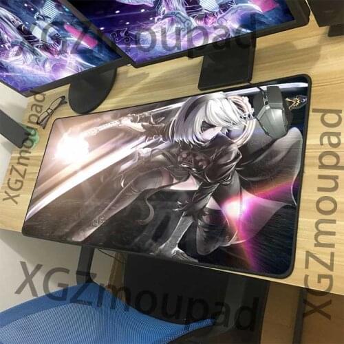 XGZ One Piece Anime Mouse Pad Black Locking Gaming Mouse Pad Computer Keyboard Table Mat Rubber Non-slip Xxl