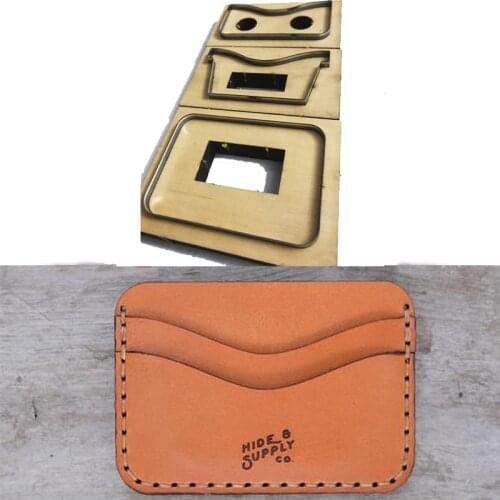 Japan Steel Blade mould DIY leather card holder bag set hand punch tool knife mould wooden die Leathercraft Tool set 105X73MM