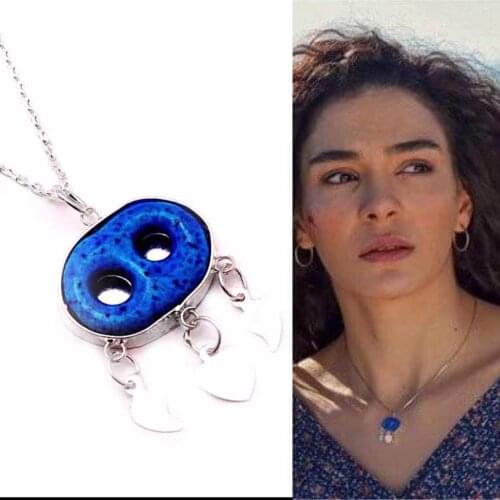 Pansy string Reyyan women necklace rose plated Syriac evil eye 925 sterling authentic silver necklace turkish jewelry fashion