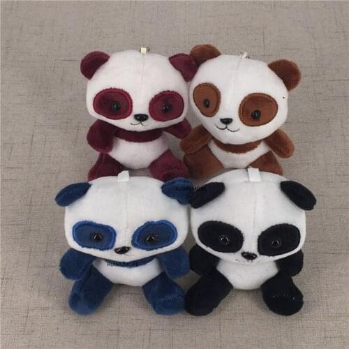 New 1piece color random , 12cm Soft Panda Plush Stuffed Animal Toy