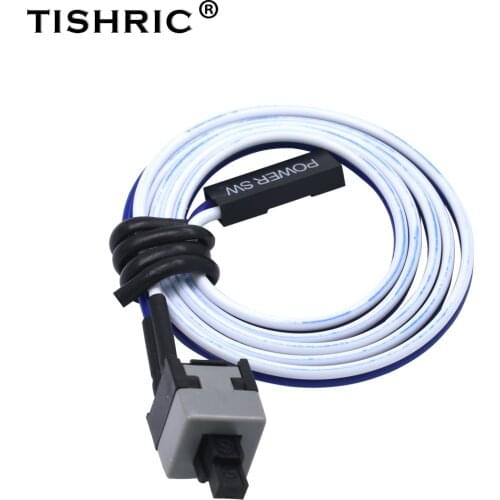 10pcs TISIRIC Newest Desktop Computer Case Switch Cable 50cm Restart Case Power Sw Device Apply To BTC Miner Machine Hos