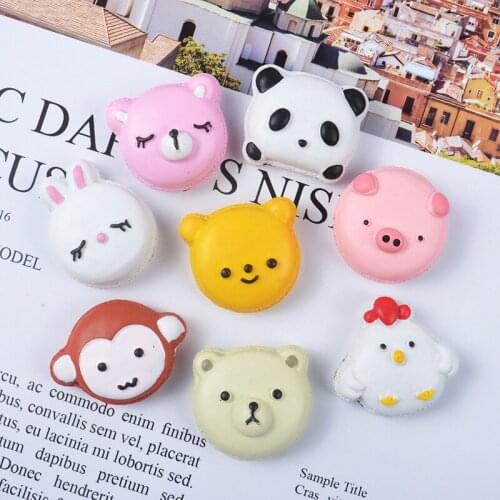 100pcs/lot Super Kawaii Resin Carton Animal Cabochon Flatback For Resin Craft Mobile Case Kids Headwear DIY Accessary