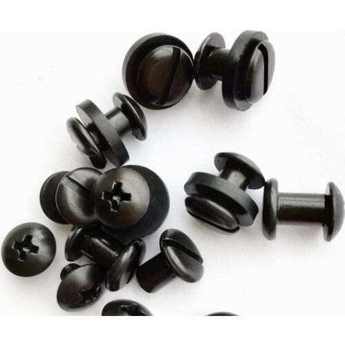 200pcs/bag 7.5mm x 5mm BLACK Phillips Truss Head Chicago Stainless steel 304 antirust Screws/Slotted Posts Kydex hoslter