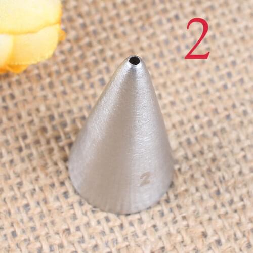 304 Stainless Steel 2# Fine Slice Writing Drawing Decorating Nozzle inside and outside Seamless Baking DIY Tool Small Number
