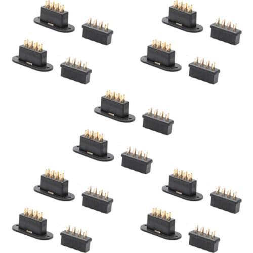 10Pairs Mpx 8 Pin Connector Plug Goldplated Male/Female for Signal Transmission & Low Current Drive Connecting RC Models Parts