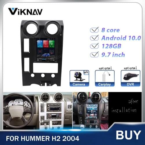 9.7 Inch Android Vertical Screen Car Radio GPS Navigation Heat Unit for Hummer H2 2004 Car Multimedia Player Stereo 128g