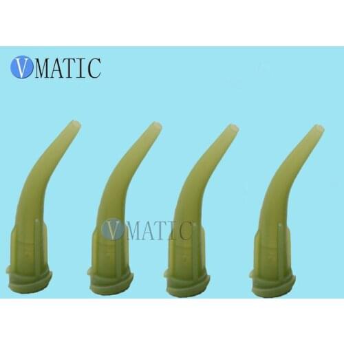 Free Shipping 100Pcs TT Tapered Dispensing Plastic Bent Needle Tips