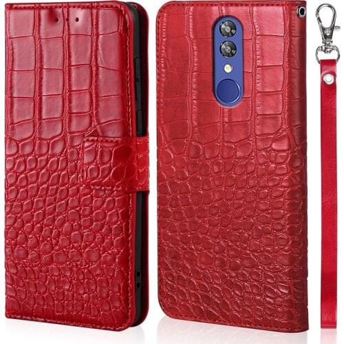 Crocodile Retro PU Flip Leather Case For Alcatel 3 3L 3X 2019 Card Holder Phone Cases For Alcatel 3 2019 5053Y 5053D 5053K Cover