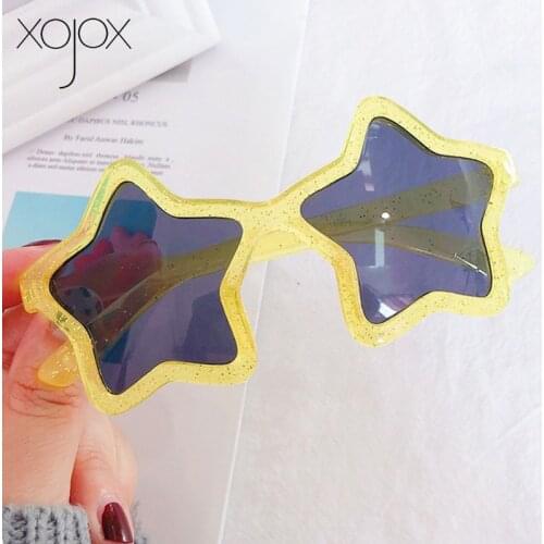 XojoX Decorative Kids Sunglasses Boys Girls Five-pointed Star Visor Eyewear Cute Baby Eyeglasses Vintage Children Sun Glasses