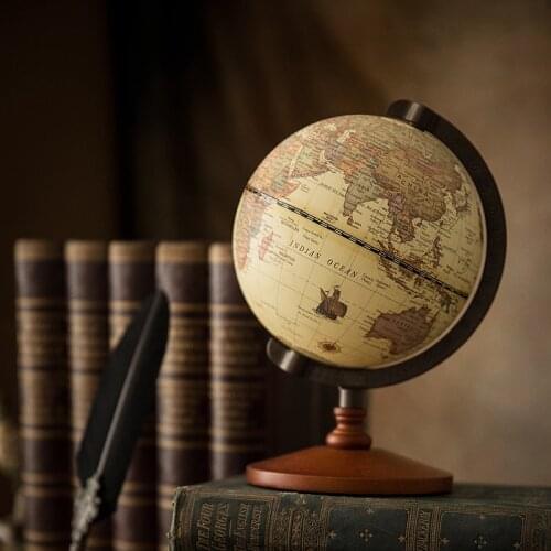 5 Inch Geografia Globo Do Mapa Mundi Earth Globe Vintage Wooden Ornaments decoration ball