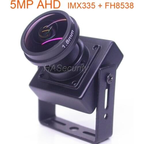 Mini block style 25x25x10mm cam Fisheye 1.8mm lens 5MP / 4MP AHD 1/2.8" Sony STARVIS IMX335 CMOS + FH8538 CCTV camera module