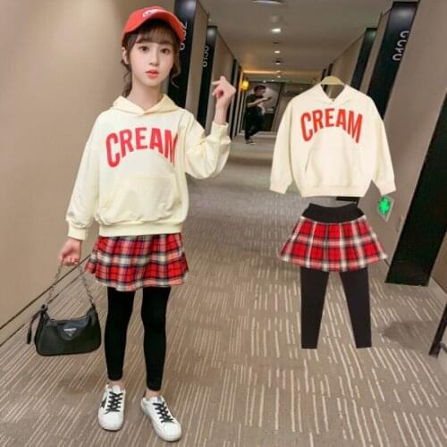 Girls Suit Sweatshirts +Pants 2Pcs/Sets 2021 Elegant Spring Autumn Teenager Kid School Outdoor Clothes Kids Children Clothing