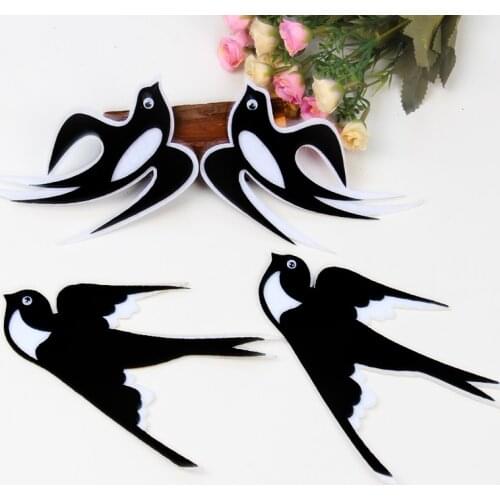 Swallow Wicker Non Woven Felt Fabric Wall Paste Sticker Kindergarten Bird School Kids DIY Handwork Crafts Newspaper Decoration