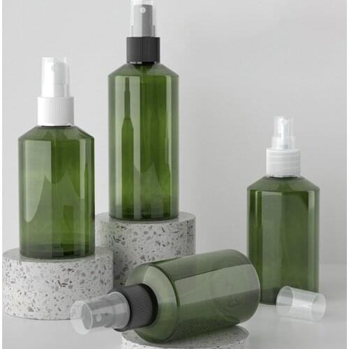 Small Transparent Refillable Spray Bottle Irregular Shape Household Perfume Essential Oil Bottle Dark Green