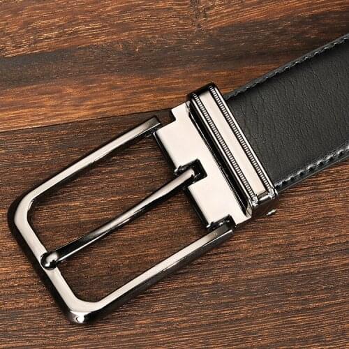 Leather belt business mens leather belt mens casual leather belt mens pin buckle leather belt