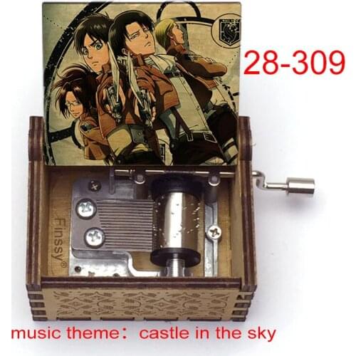 Attack on titan Shingeki no Kyojin print music Theme castle in the sky hand-ed music box Christmas new year gifts