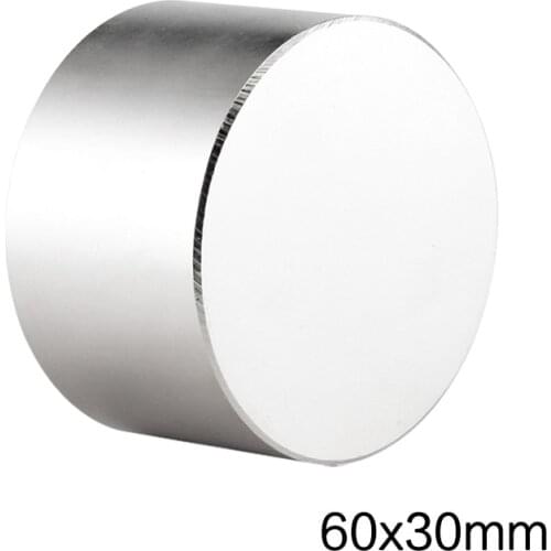 1PCS 60x30mm N35 Super Powerful Strong Magnetic NdFeB Permanent Neodymium Magnets disc 60x30 mm Big Round Magnet 60*30 mm