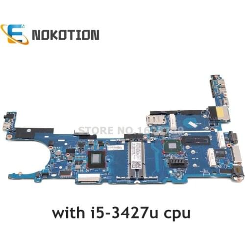 NOKOTION 702849-001 702849-501 702849-601 For HP EliteBook Folio 9470M 6050A2514101-MB-A02 Laptop motherboard i5-3427u onboard