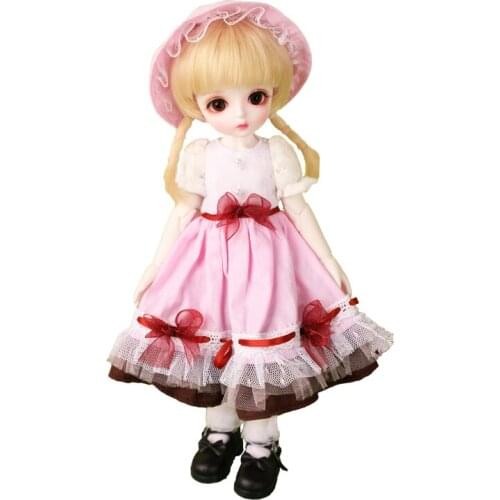 NEW BJD dolls SD dolls 1 / 6 doll Miu pink yarn skirt cute wind joint doll realistic doll factory direct sales