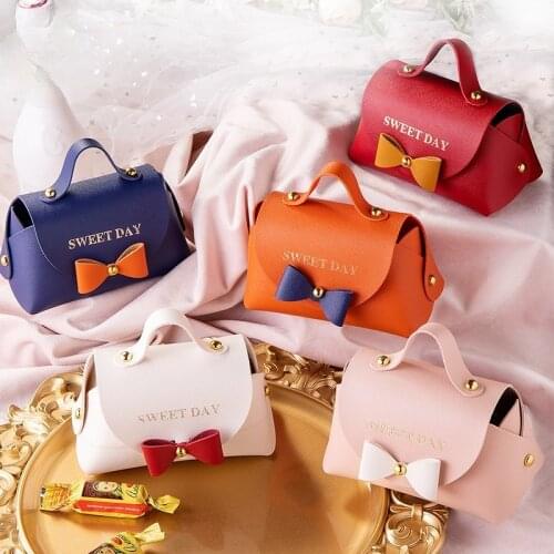 6pcs/lot Candy Gift Bag with Handle Packaging Gift Box Small Boxes for Gifts Wedding & Engagement Birthday Decoration