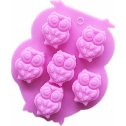 Silicone Chocolate Molds Candy Molds Ice Cube Tray Shape Owl DIY Chocolate Jelly Candy Pudding Cookie Baking Tools