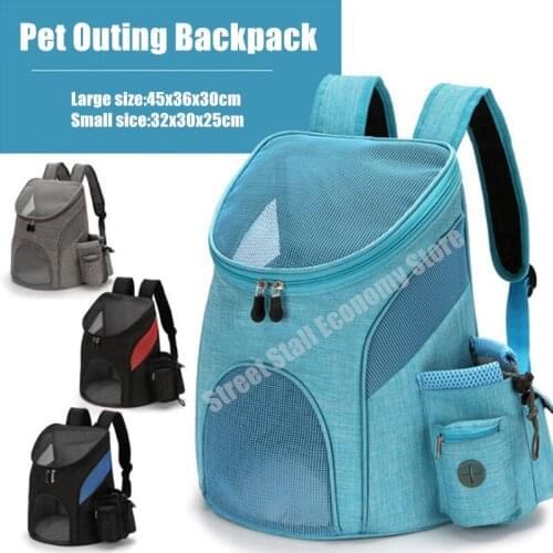 S/L Foldable Outdoor Dog Breathable Bag Mesh Nylon Dog Backpack Cat Carrying Bag Portable Travel Transport Bags Pet Carrier