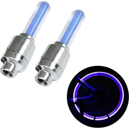 2PCS Car Bicycle Motocycle LED Lights Wheel Tire Valve Caps Cycling Lantern Spokes Hub Tyre Lamp MTB Bike Accessories