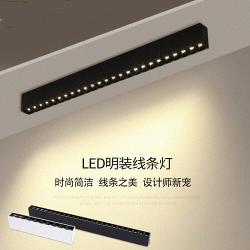 5W/10W/20W Surface Mounted LED Ceiling Spotlight Light Square COB Living Room Corridor Aislet Liner Light for Museum Exhibition