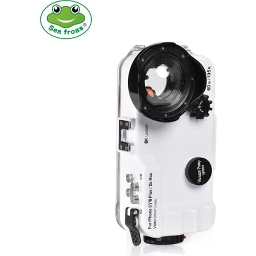 Seafrogs Professional Universal Bluetooth waterproof phone case for 6/7/8plus XS max with Red Filters Spare O'ring