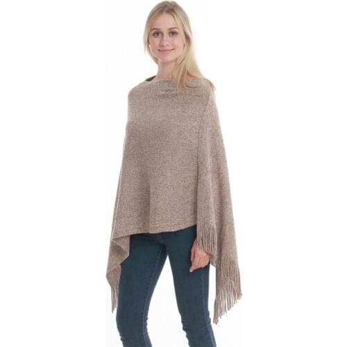 Knitted Pullover Women Poncho Plus Size Batwing Black Blue Khaki Scarf Winter Thick Tassel Sweater Casual Loose Poncho And Capes