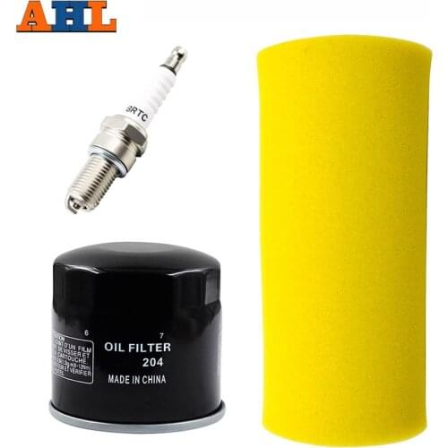 AHL Motorcycle Parts Air Filter & Oil Filter & Spark Plug For YAMAHA Rhino 660 YXR660 YXR 660 2007