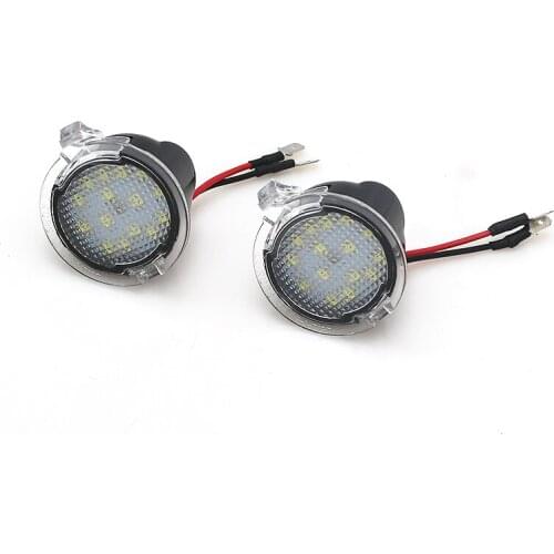 K-Car 2Pcs LED Car Rear View Mirror Light Warning Lamp 12V For Ford Edge Mondeo MK5 5 Fusion 2 Explorer Everest Mustang