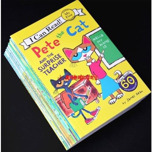 17 books/set I Can Read Pete The Cat English Picture Books Children Story book Early Educaction Reading Book 2-6 years 23*15cm